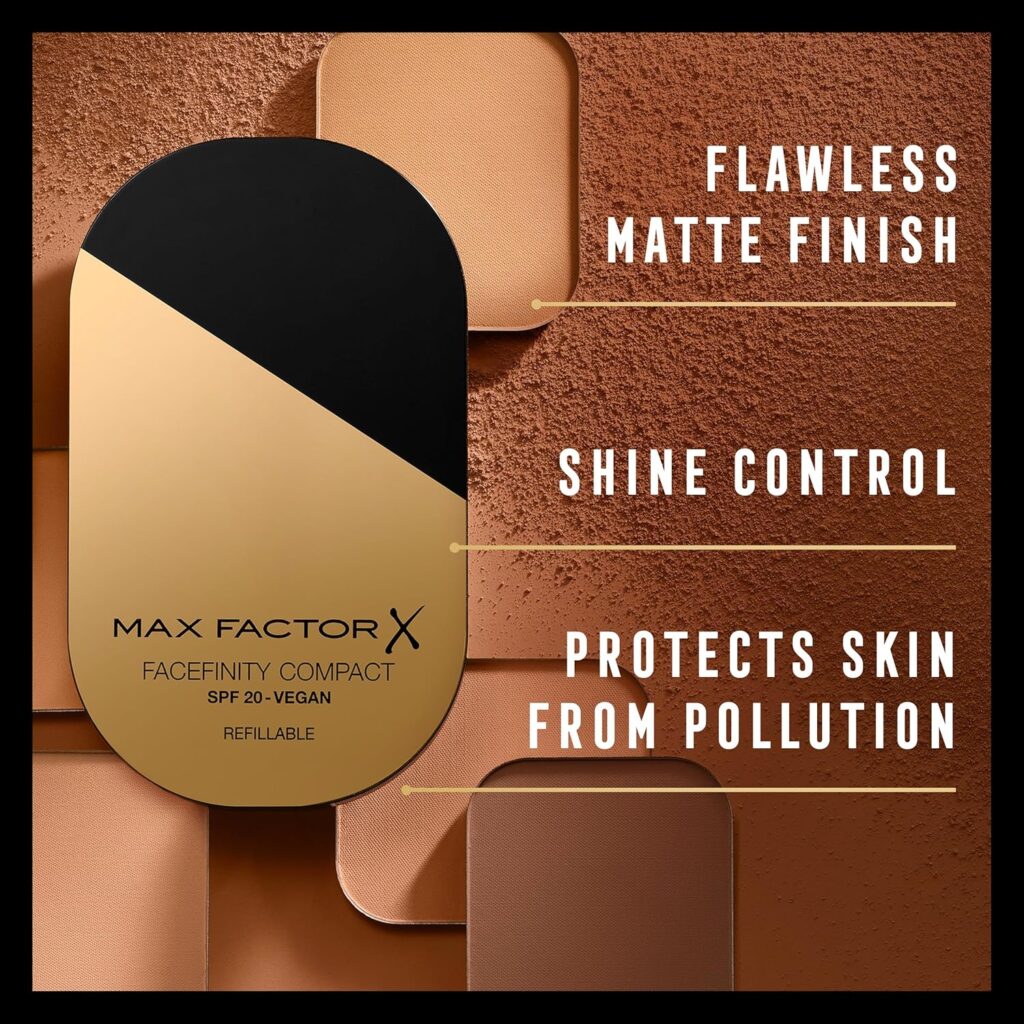 Max Factor Facefinity Compact Foundation, Porcelain, 10g