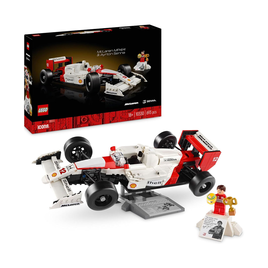 LEGO Icons McLaren MP4/4 & Ayrton Senna F1 Car Set – 10330